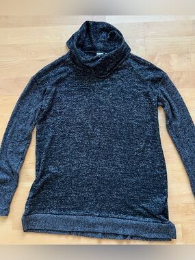GAP Black Marled Cowl Neck Sweater